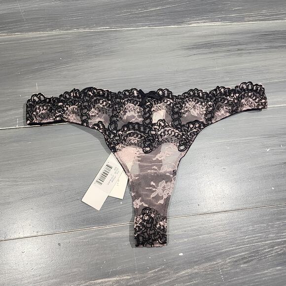 Fleur Du Mal Chain Embroidery Thong Style #PY0348 Size 3 Medium - Picture 1 of 9